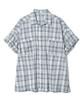 PARTIMENTO Mcdonnell Check Roll-Up Half Shirt Blue