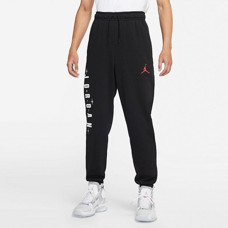 Jordan Logo Print Sweatpants Men Bottoms Black DO9154-010