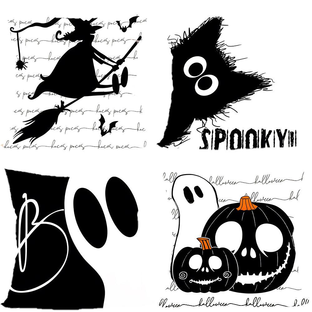 Halloween Pillowcase Pumpkin Skull Funny Ghost Cushion Cover Sofa Living Room Decoration Pillow