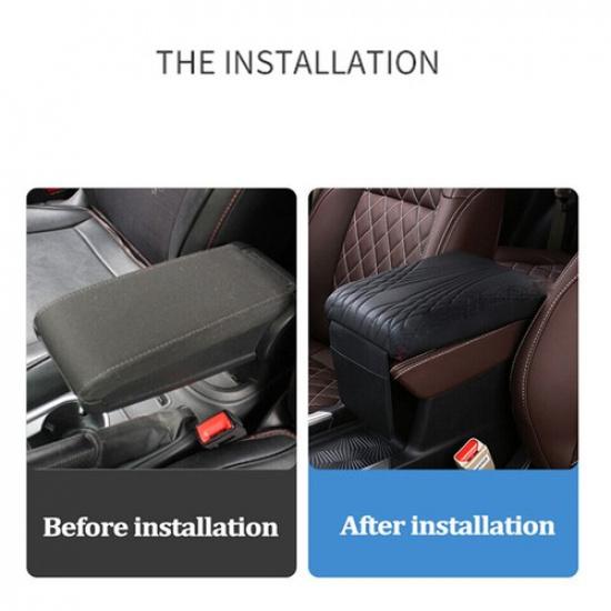 1PCS Car PU Armrest Cushion Cover Center Console Box Pad Protector Memory Cotton