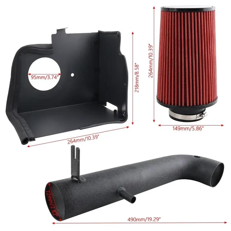 Racing Car Cold Air Intake Kit For 2012-2018 Jeep Wrangler JK V6 3.6L 4-Door/2-Door Easy tallation 10550A Air Filter