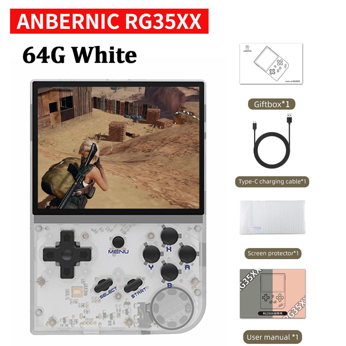 

Anbernic Rg Nano Rg35xx Ретро игровая консоль Linux Система Ips Экран Портативный портативный игровой плеер Мини-консоль Подарок для ребенка White 64G RG35XX