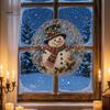 Office Party Decorations Christmas Acrylic Tree Hanging Ornament, Faux Pearl Art DIY Painting Decorative Garden Ornaments Suncatcher, 20cm Glowing