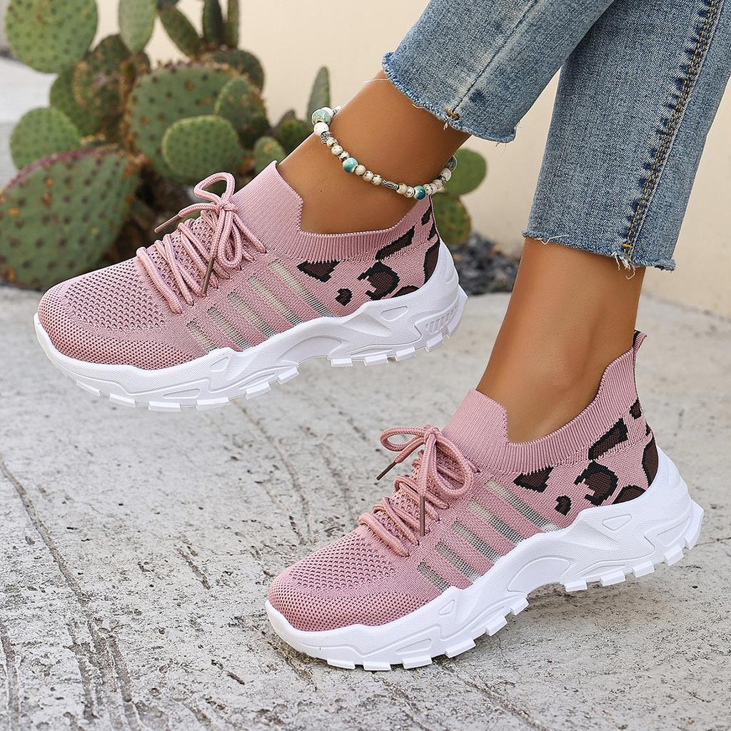Schuhe Damen Sommer Mode heiß verkaufend neu Außenhandel Mesh atmungsaktiv Leopardenmuster Sportschuhe neu lässige Damenschuhe