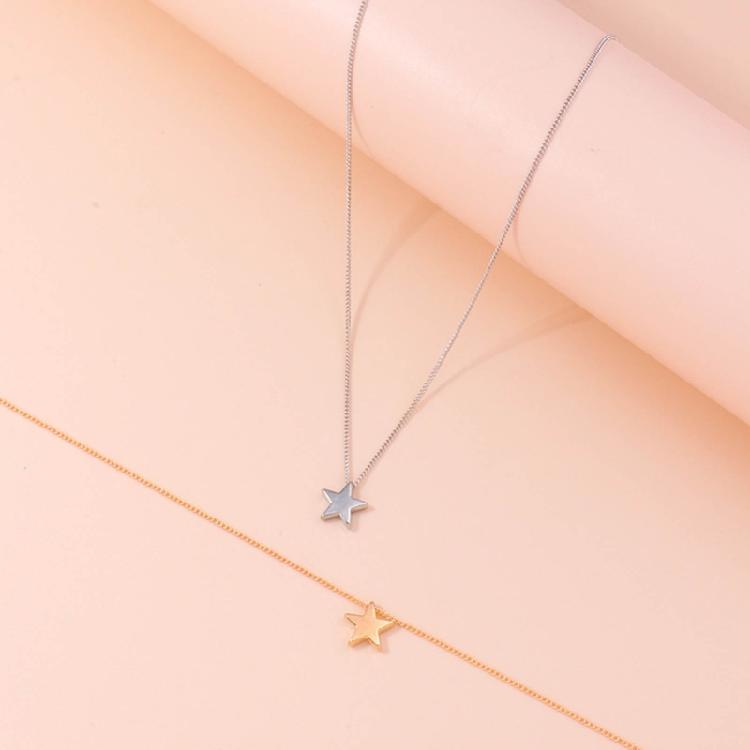 Rock Punk Star Necklace Eye-catching Star Choker Clavicle Chain Y2K Star Chain