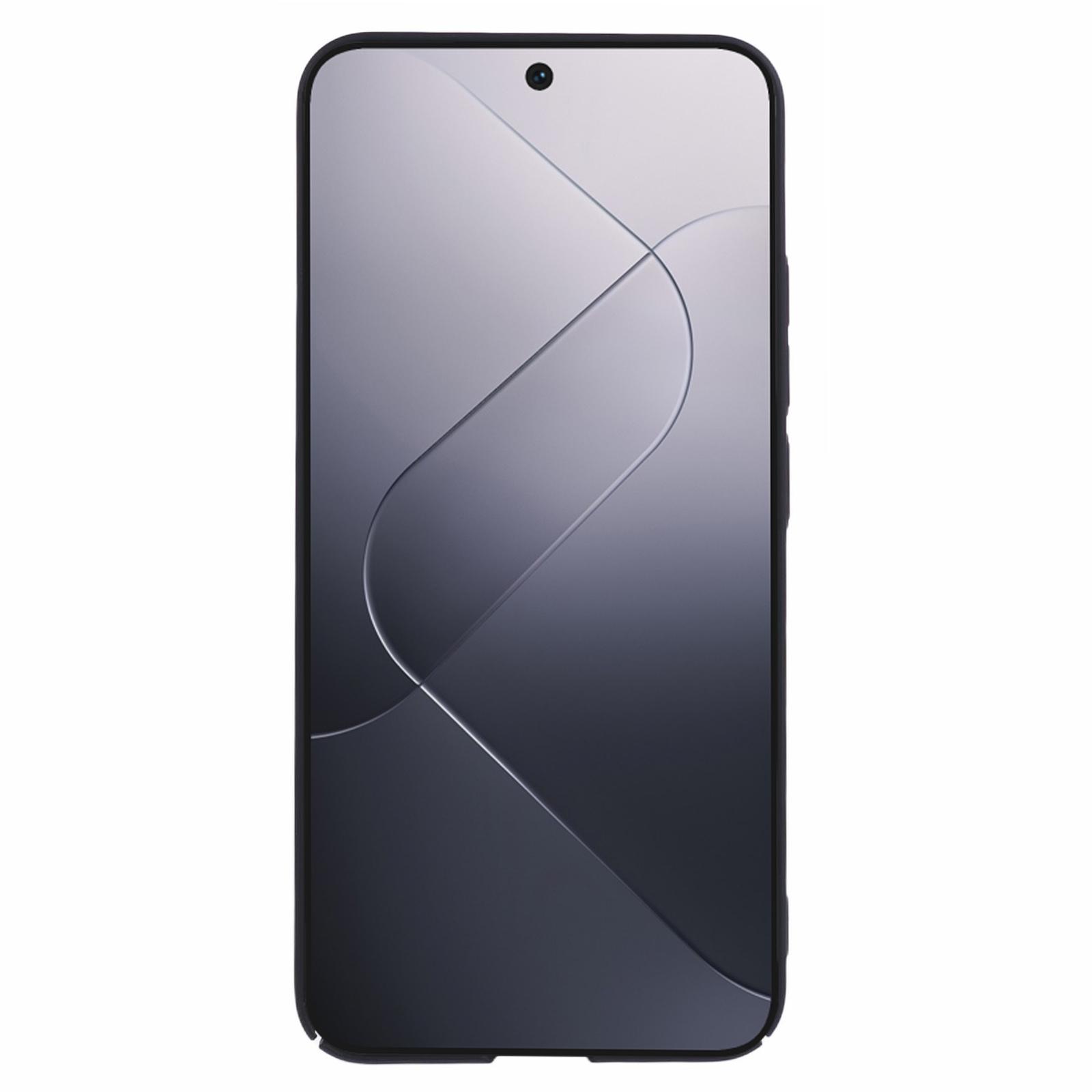 

For Xiaomi 14 Case Rubberized PC Phone Back Cover Shockproof Phone Shell Black
