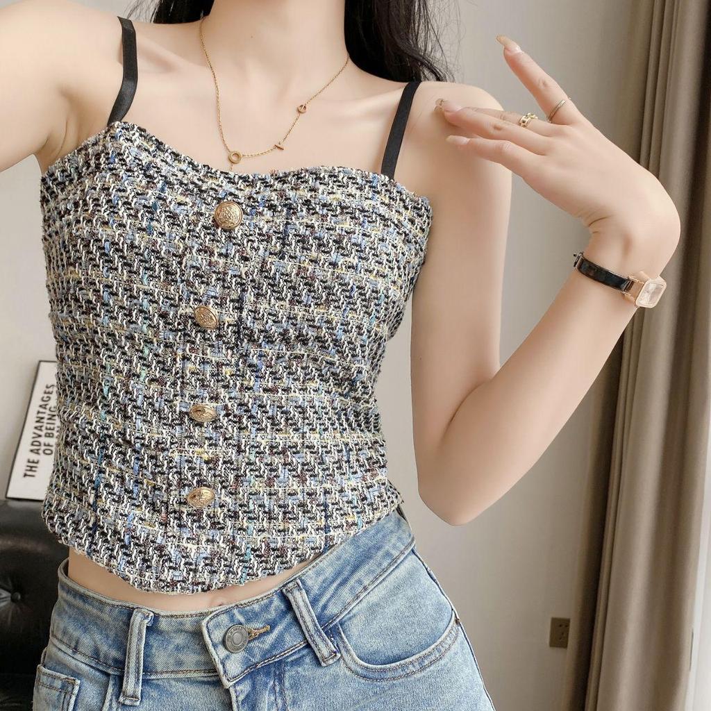 Elegant Slimming Nylon Camisole: Chinese-Style Button Vest, Sexy & Chic, One Size Fits All Women