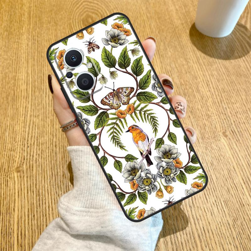 

Orange Flower Pattern Funda For OPPO Reno 10 11 12 13 14 Pro 14F 13F 12F 11F 7 8 Lite OPPO Find X5 X8 X9 Pro Case OPPO Reno11