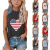 Girls Kids Summer Crewneck Sleeveless Shirts Tank Tops Independence Day