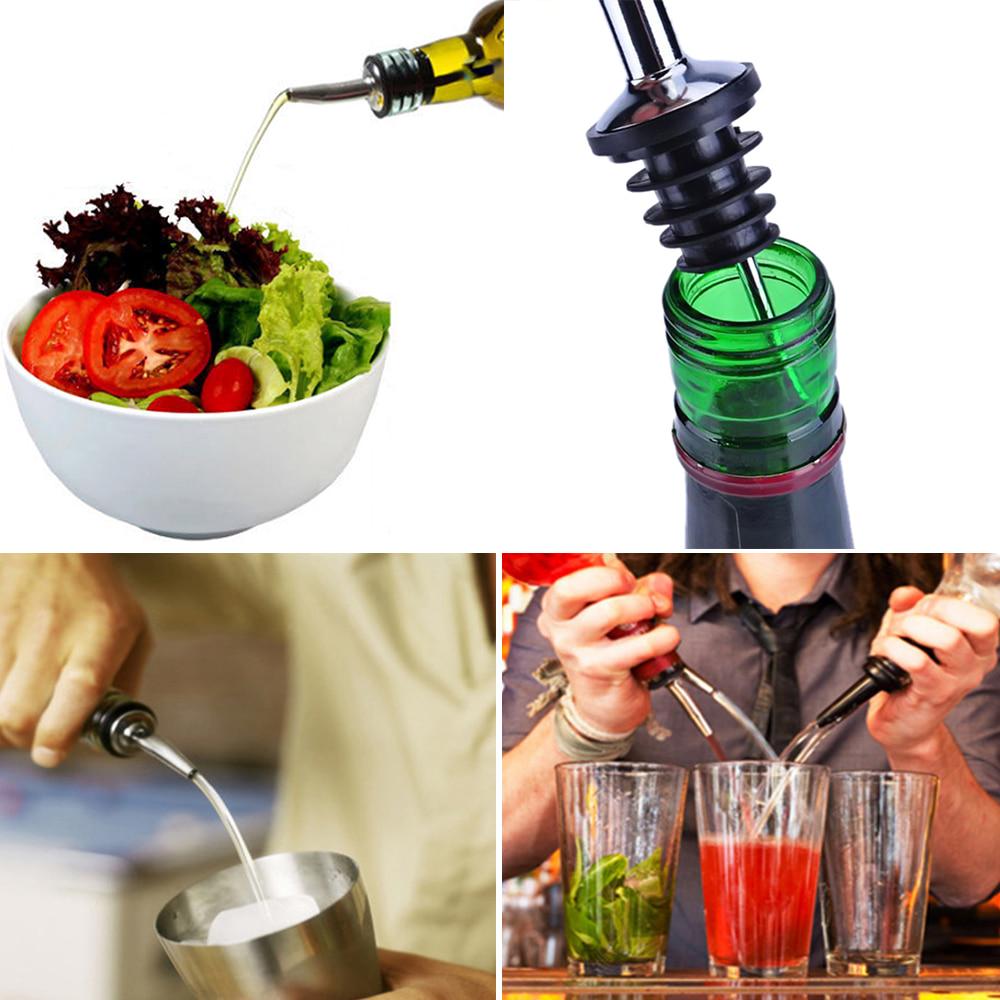 1 Pz Tappo Versatore Dispenser per Bottiglia di Vino in Acciaio Inossidabile Beccuccio Dispositivo Versatore Vino Whisky Strumenti da Bar