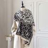 Winter Cashmere Scarf for Women Luxury Warm Shawl Floral Print Windproof Cape Pashmina Handerchief designer Female Scarf
