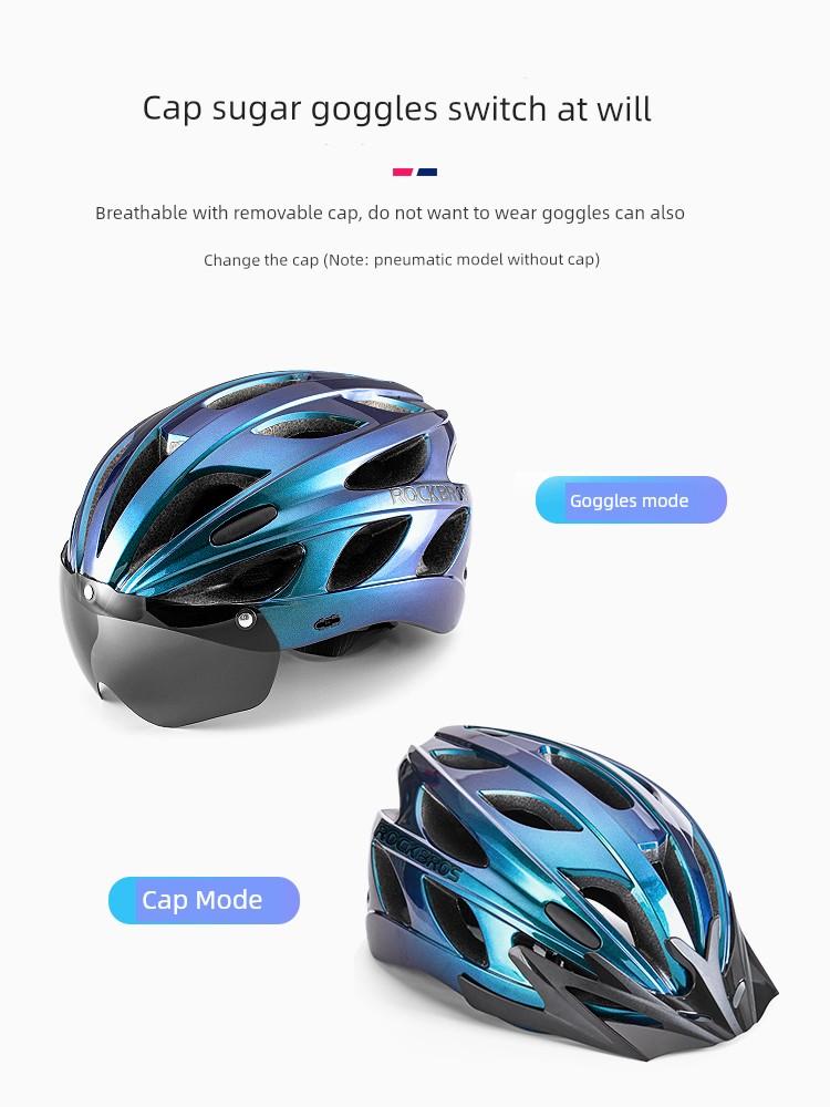 Rockbros Cycling Helmet Restraint Goggles Mountain Bike Helmet Helmet Integrated Molding Men's and Women's Equipment