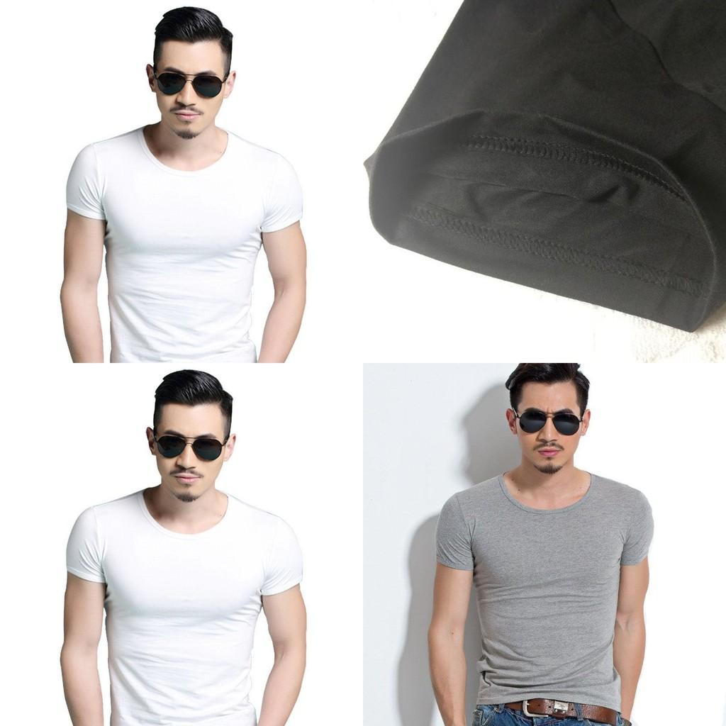 Men's Summer Casual Fashion Solid Color O-neck T-shirt With Short Sleeves