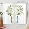 2pcs 2D Flat Printing Scene Curtains Vintage Floral Mason Jar Laundry Polyester Without Electricity Party Decorations for