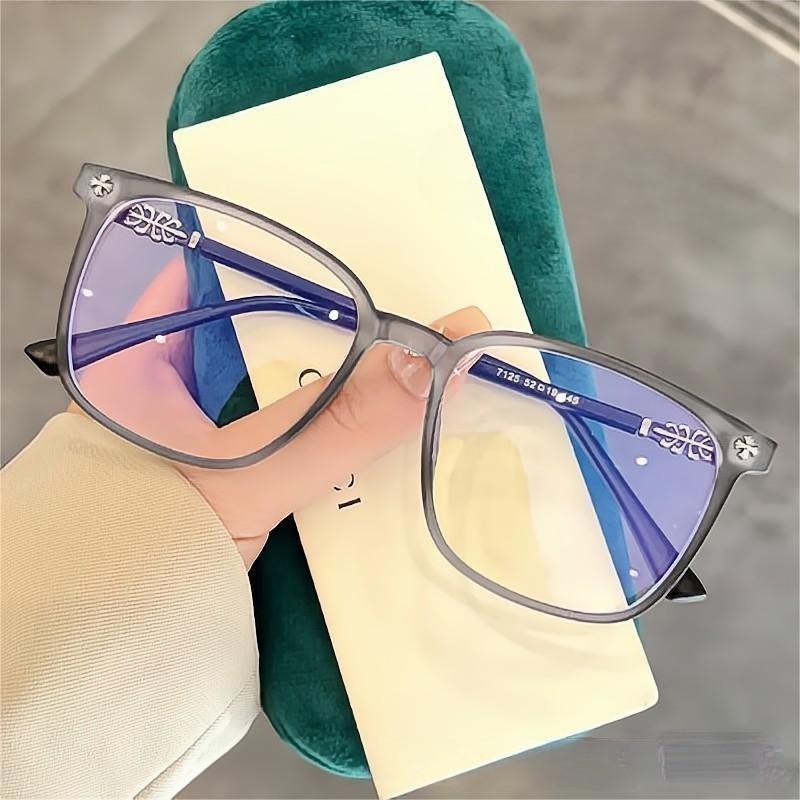 Модные простые очки с защитой от синего луча в большой оправе — фото 4