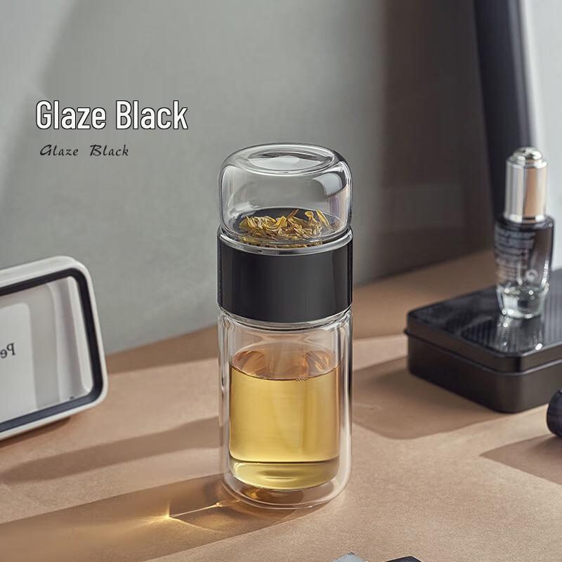 Double-Layer Tea Infuser Glass Mug 420ml