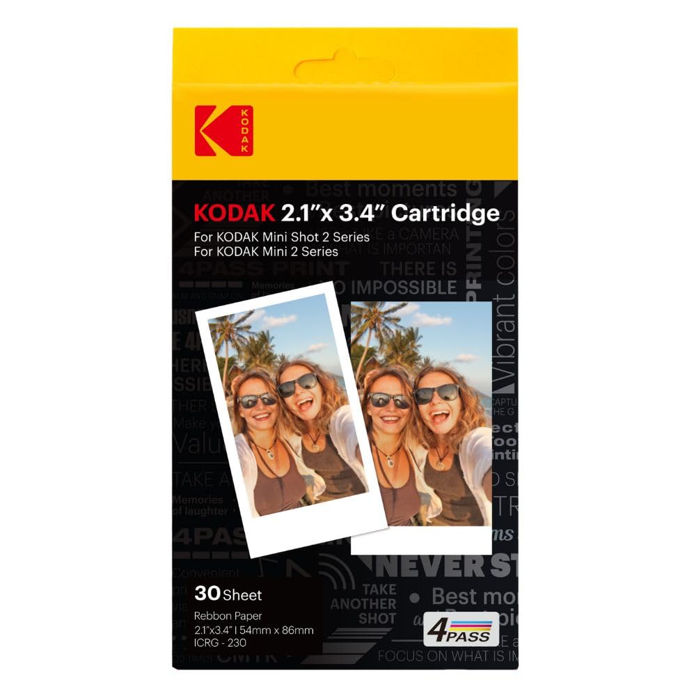 Kodak 4PASS Film Cartridge (5.3 X 8.6 Cm), 60 Sheets, for Kodak Mini 2 Retro & Mini Shot 2 Retro.
