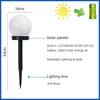 6PCS LED Solar Lawn Light Spherical Energy Saving Waterproof Simple Atmosphere Lighting Outdoor Garden Lawn Street Garden Lights