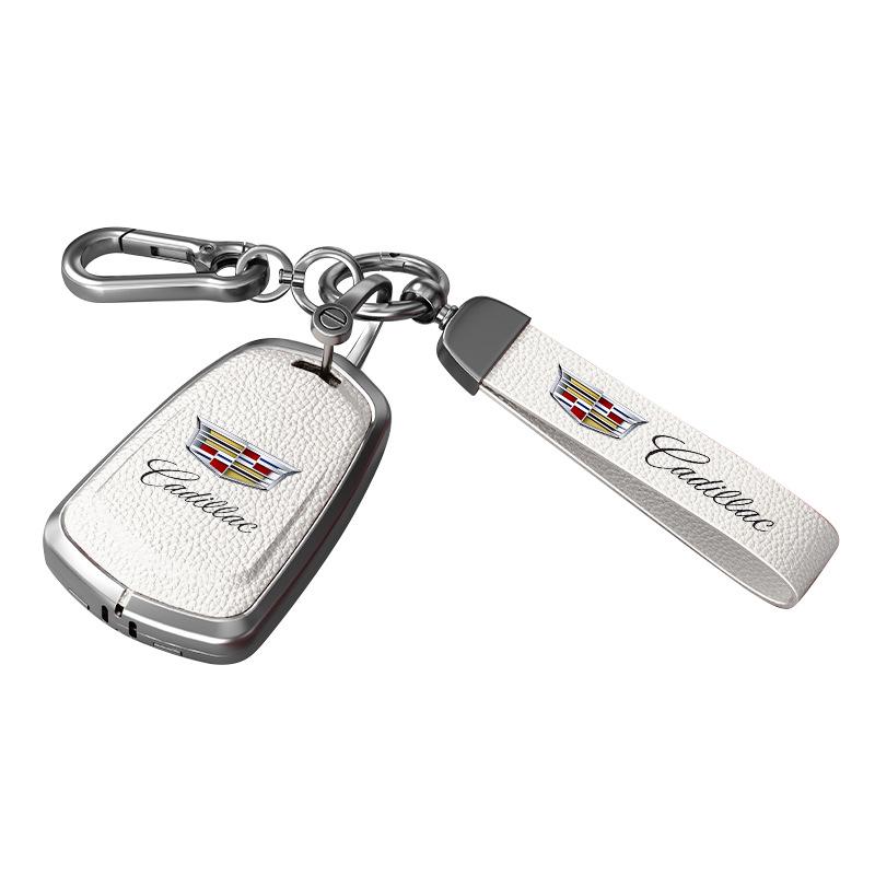 Lädernyckelskydd för Cadillac XT5/CT6/XT4/XTS och ATSL – Unisexdesign med spänne