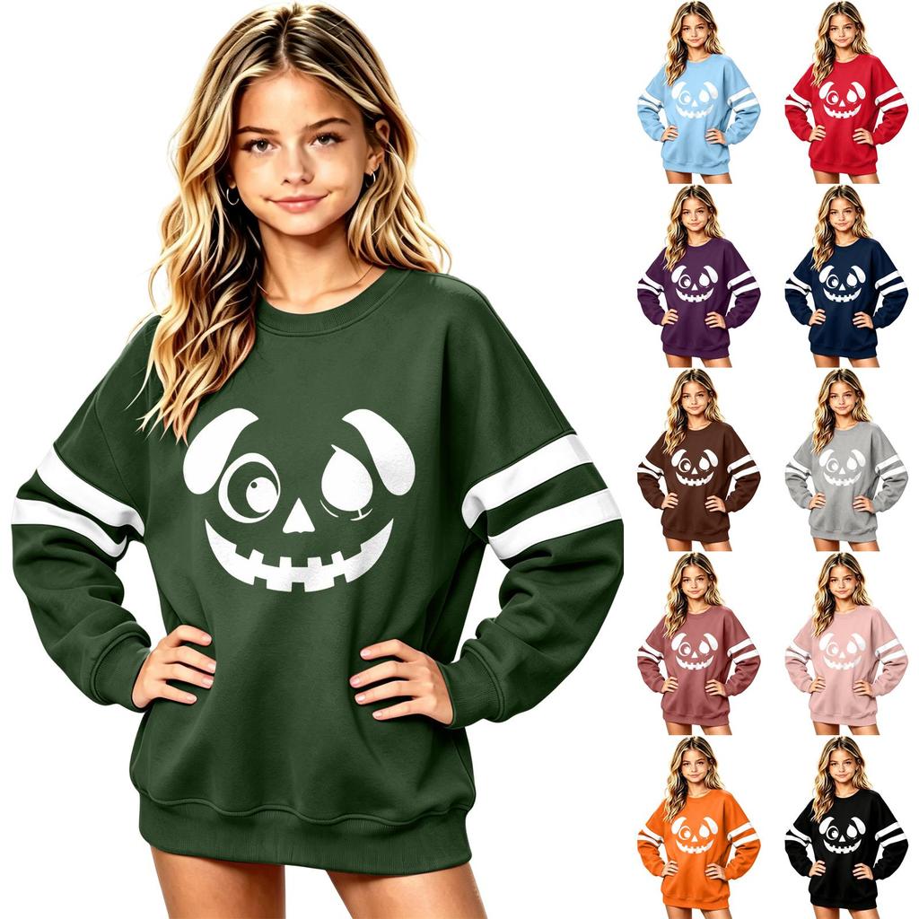 Dětská mikina s dlouhým rukávem na Halloween, ležérní, pohodlná pro mládež