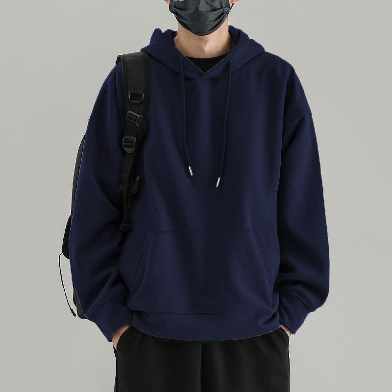 Men's Heavyweight Hooded Sweatshirt - Thick, Cozy & Trendy Long Sleeve Outerwear for Autumn/Winter