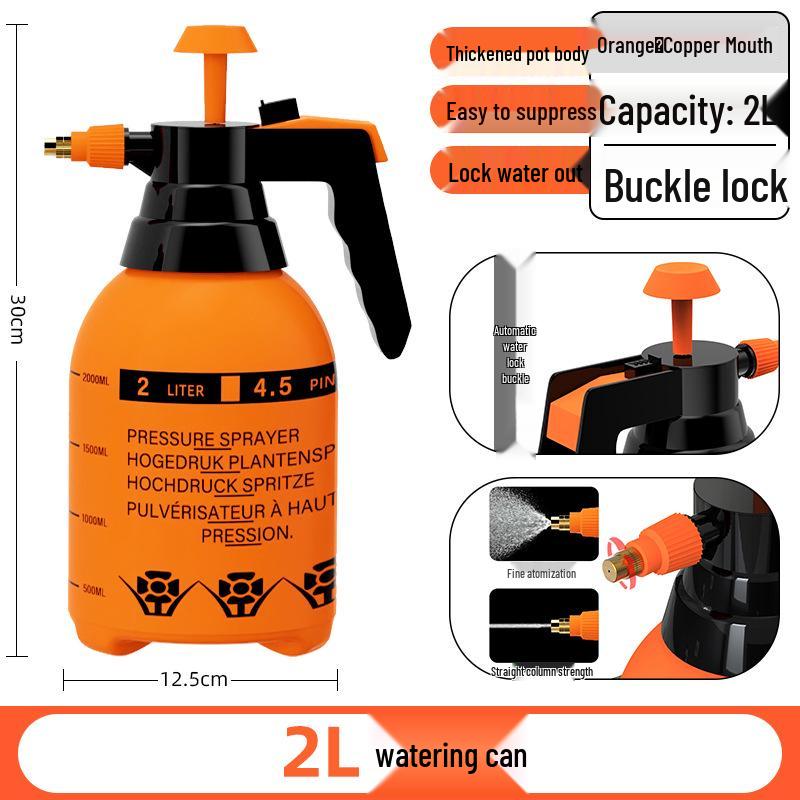 3L High-Capacity Watering Can with Manual Pump Sprayer for Home Use