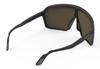 Rudy Project SPINSHIELD Sport-Sonnenbrille Schwarz Matt Blau, Gestell, Multi-Laser-Glas, SP723906-0002