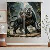 Tiger Descending Map Curtains Living Room Decoration Ready Curtains Cheap Things With Free Shipping for Home Partition Blinds