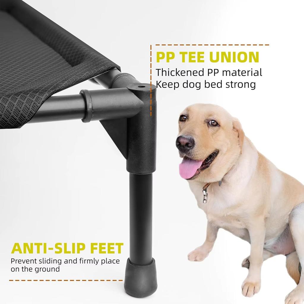 Durable Portable No-Slip Dog Cots Beds Mesh Heat-resistance Elevated Pet Bed Indoor & Outdoor Pet Hammock Camp Bed
