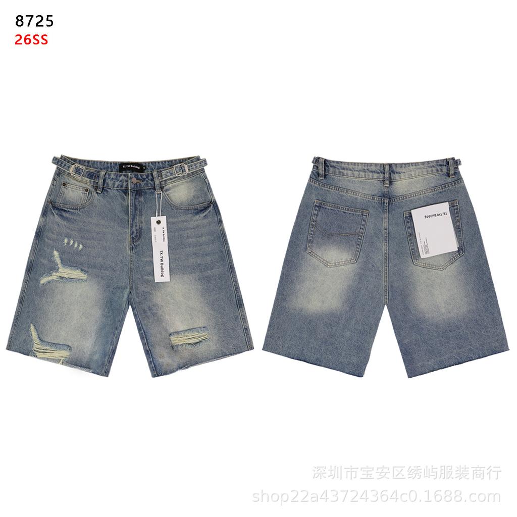 2026 Frühling und Herbst Neu Y2K Gypsy Stern Alt Gewaschen Lässig Locker Shorts Großhandel des gleichen Stils für Männer und Frauen