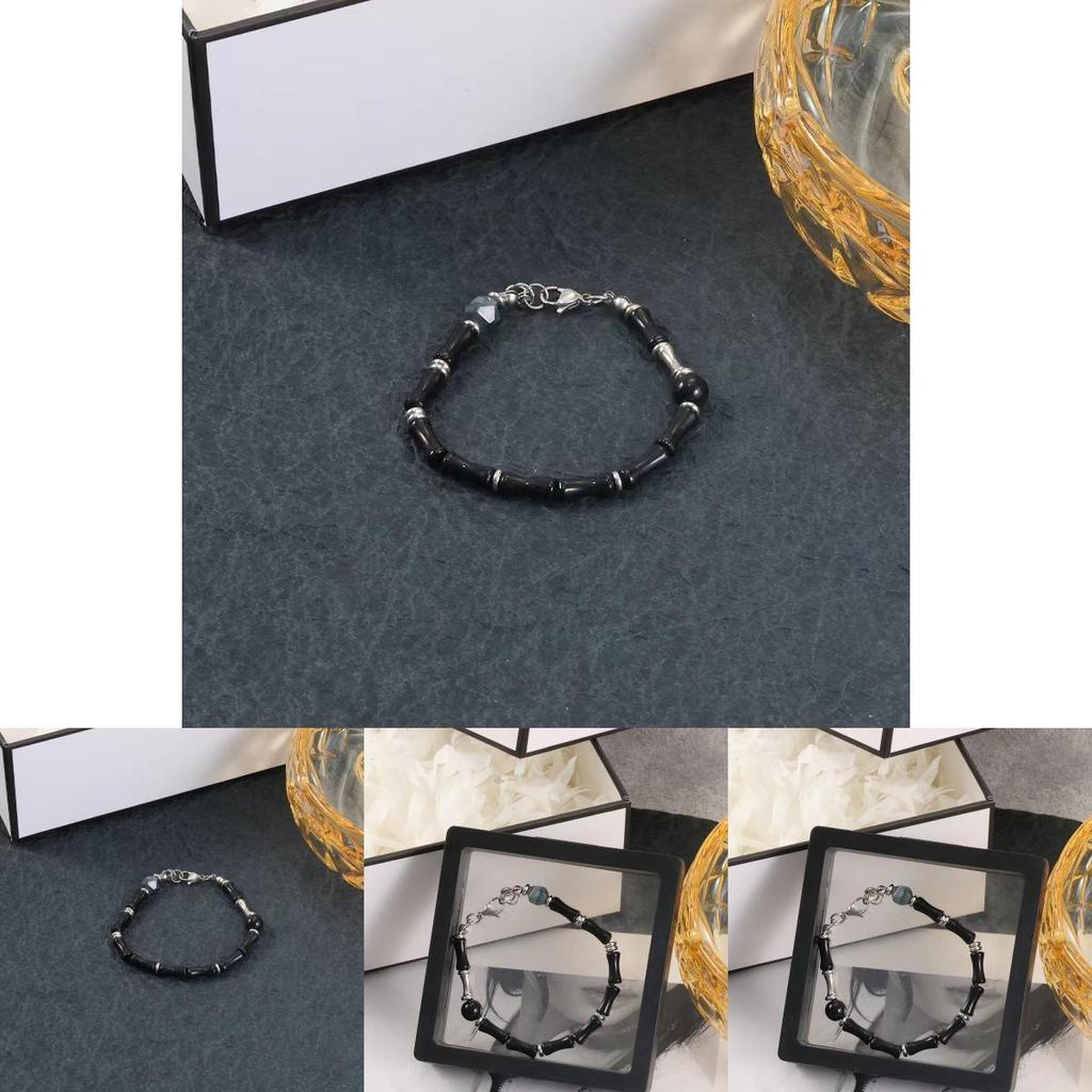 Unique Design Fashion Bracelet For Travel Souvenirs Elegant Black Bamboo Style