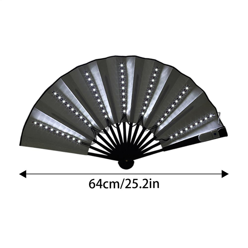 Light Up Folding Hand Fan LED Hand Fan For Dancing Stage Performance Props For Wedding Night Club Folding Fan Led Fan