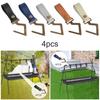 4 Pack Leather Strap Cookware Hanging Rack Hook Camping Outdoor Tools Towels Cups Hooks Hanger