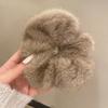 Velká velikost Sladká Měkká Nadýchaná Plyšová Jednobarevná Elastická Čelenka Scrunchies Ženy Dívka Podzim Zima Gumička do Vlasů Vlasové Doplňky