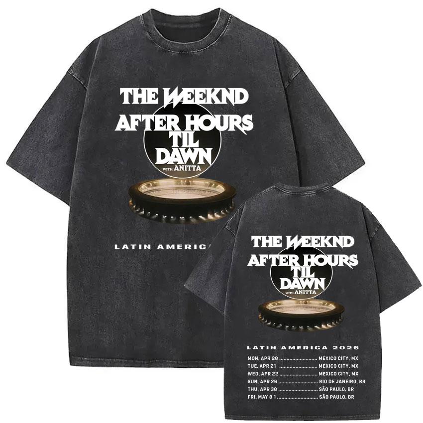Hot Sale The Weeknd Vintage Graphic T Shirts Harajuku Music YK Short Sleeve Tshirt Unisex Gothic Casual Crewneck Tshirts