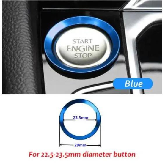 For VW Golf 7 MK7 VII GTI R Jetta CC Arteon Passat B8 Touareg T-roc Tiguan Car Engine Start Stop Button Ring Ignition Cover Trim