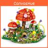 Micro Mushroom House Plastic Building Blocks For Kids And Adults Creative Play