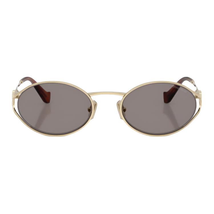 

Miu Miu Unique Design Metal Oval Sunglasses Women sunglasses Light-Gold MU52YSZVN80Q Eyeglass Case/Pouch+Box