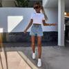 2024 Summer Street Fashion Women's Embellished Denim Shorts
