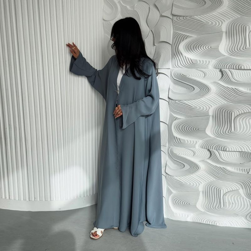 Middle East Dubai Fashion Casual Loose Cardigan Robe Dress Loose Cardigan Robe Dress