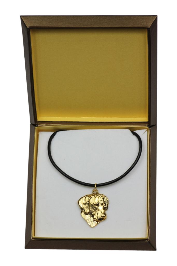 

Rhodesian Ridgeback, African Lionhound, African Lion Dog - Dog necklace in gift box, gold-plated pendant for dog fan, striking jewellery by Art-Dog