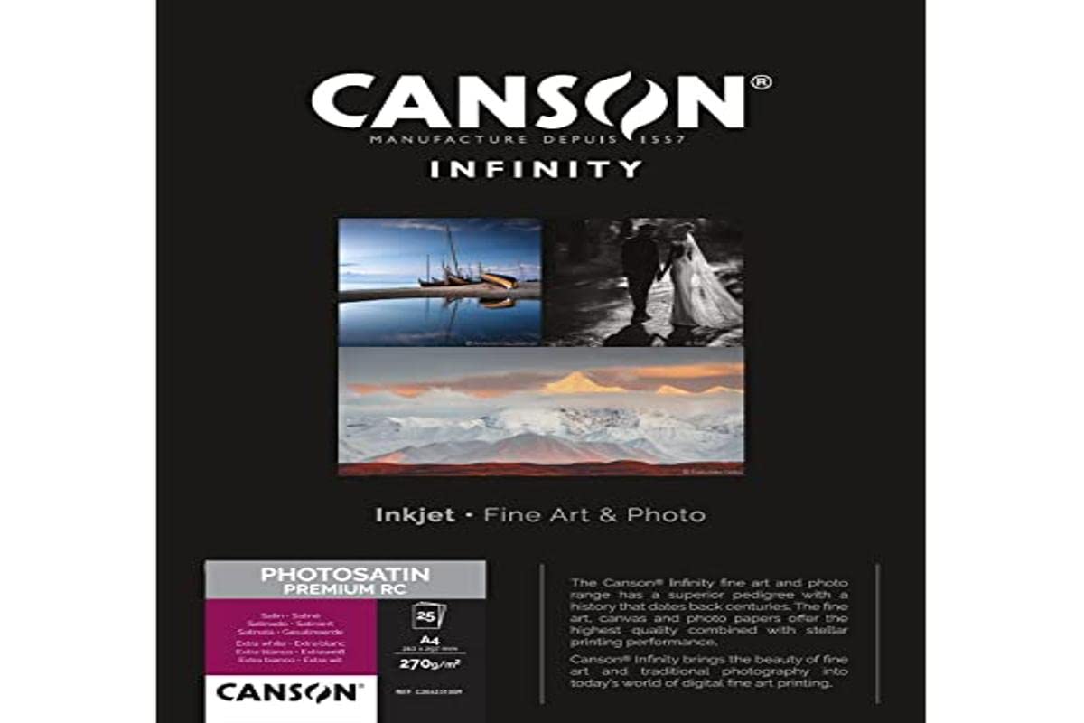 

Canson Maruman Infinity Photo Satin Premium RC Photo Paper, A4, 25 Sheets, 6231009 [Official Import]