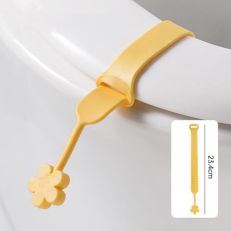 

1 силиконовый ароматерапевтический подъемник крышки унитаза, открыватель крышки унитаза, ручка сиденья унитаза, фиксированный подъемник, ручка для подъема рукой, ручка против грязи жёлтый