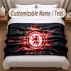 Middlesbrough FC Printed Flannel Blanket Custom Name Text Soft Warm Throw For Bedroom Holiday Gift