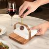 Chinese Style Walnut Wood Napkin Holder Square Napkin Dispenser Paper Press Base Hotel