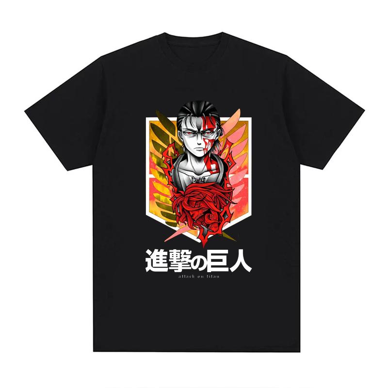 2023 New Japan Anime Attack On Titan T Shirt Unisex Cotton Unisex Tops EU Size Summer Unisex Clothes