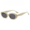 Retro small frame sunglasses personalized oval frame sunglasses street shot thin high-end sunglasses