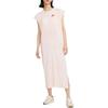 Ropa Deportiva Color Sólido Delantero Pequeño Swoosh Moda Casual Punto Holgado Vestido Largo Sin Mangas Mujer vestidos Naranja Suave CZ9248-805