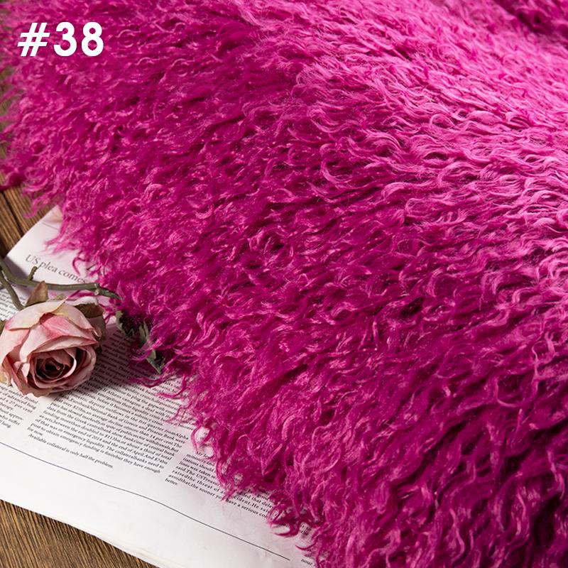 50*170cm High-grade 6cm Long Hair Cashmere Fabric Lamb Curly Imitation Tan Sheep Wool Plush Fabric DIY Clothing Dolls Cosplay