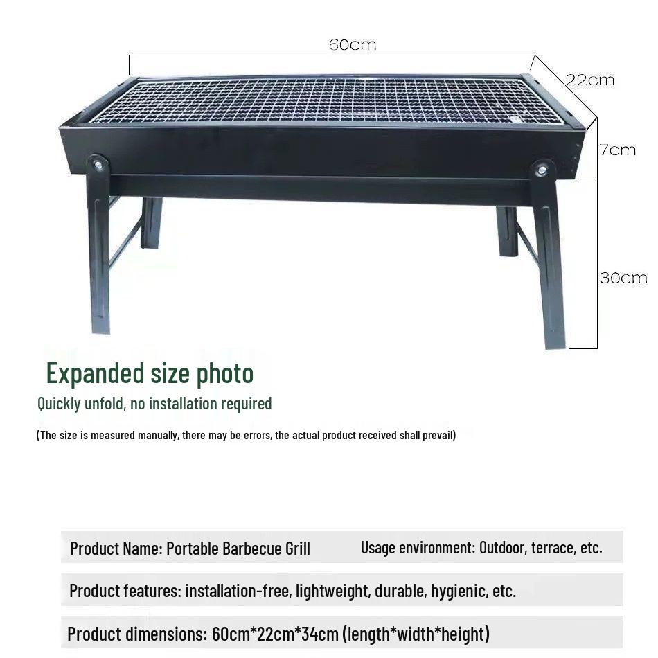 

Folding Large Barbecue Grill - Perfect for Team Building, Employee Events, and Celebrations - Free Shipping